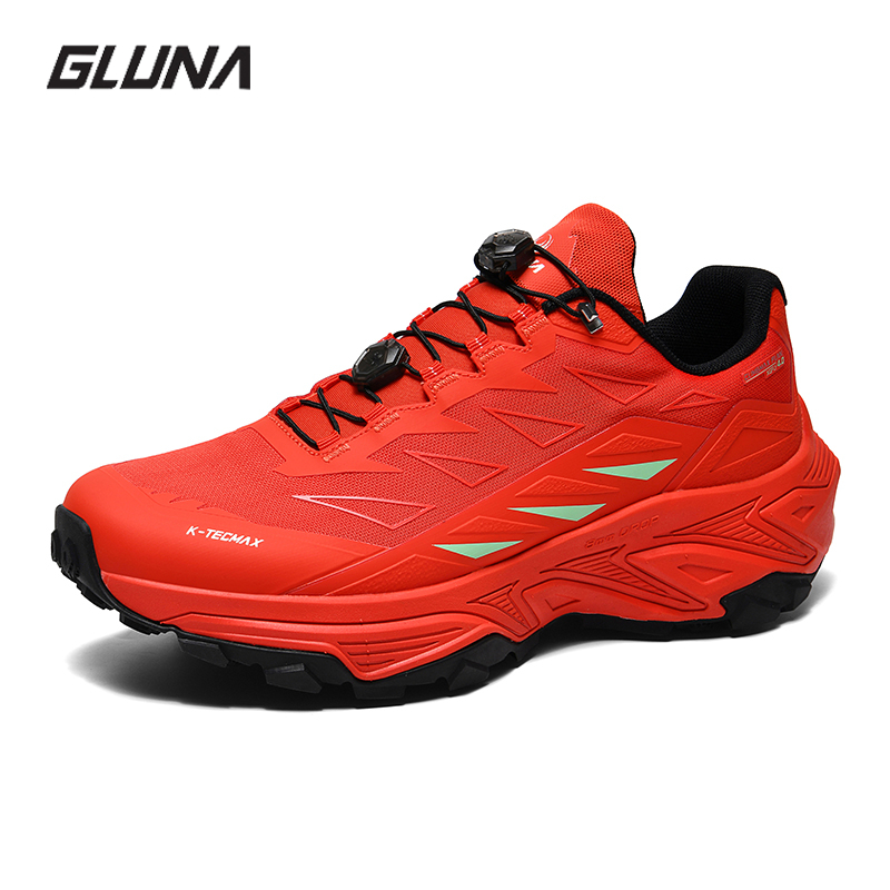 Outdoor Sport Court - GLUNA Heren Wandelschoenen Loopschoenen Leren Sneakers
